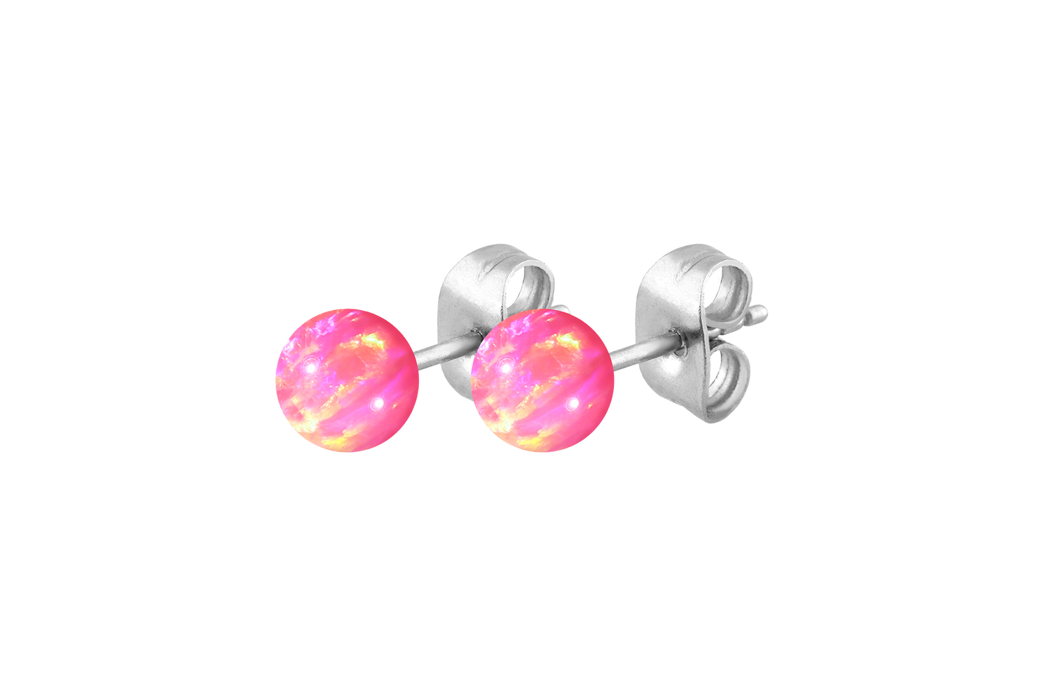 Chirurgenstahl Ohrstecker SYNTHETISCHER OPAL ++SALE++ von Piercingline